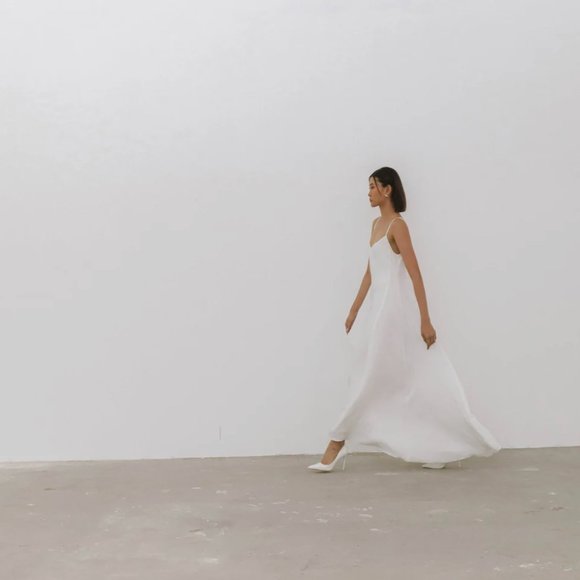 Eleanor White Wedding Slip Dress – New, never worn - Picture 1 of 8